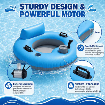 Bleu Current Motorised Pool Float - Compact